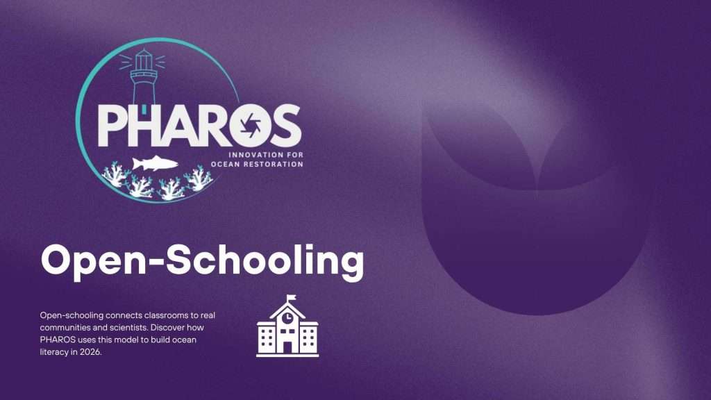 Image that has text that reads: Open-Schooling and contains the PHAROS logo.